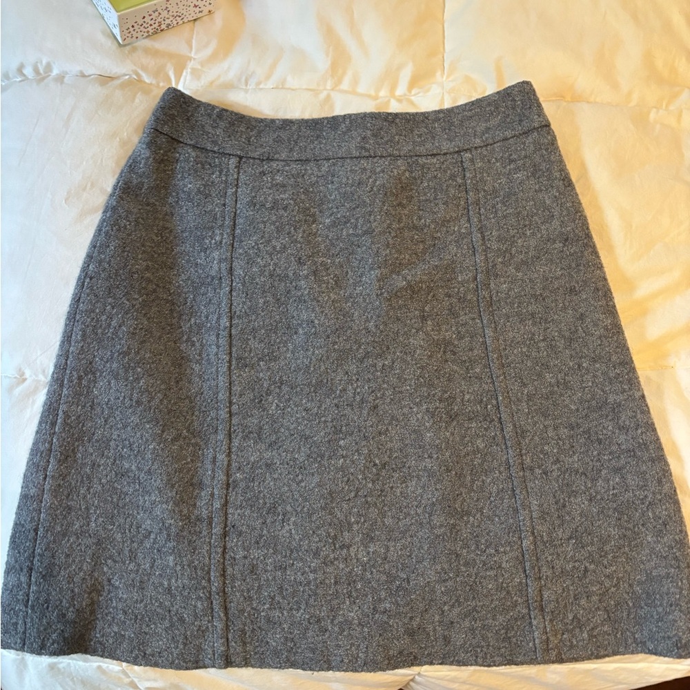 Gray wool blend Ann Taylor Skirt